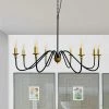 35.87 in. 8-Light Black and Gold Farmhouse Candlestick Chandelier Light by YANSUN 1 35.87 in. 8-Light Black and Gold Farmhouse Candlestick Chandelier Light by YANSUN -YANSUN Shop black gold yansun chandeliers h dz016 64 1000
