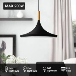 1-Light Black Shaded Pendant Hanging Light with Metal Shade by YANSUN -YANSUN Shop black yansun chandeliers h dz005 1 4f 1000
