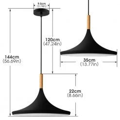 1-Light Black Shaded Pendant Hanging Light with Metal Shade by YANSUN -YANSUN Shop black yansun chandeliers h dz005 1 c3 1000