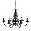 6-Light Black Modern Farmhouse Classic Candlestick Chandelier Island Pendant Light by YANSUN -YANSUN Shop black yansun chandeliers h dz015 64 1000