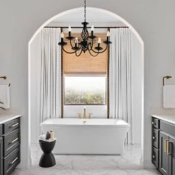 6-Light Black Modern Farmhouse Classic Candlestick Chandelier Island Pendant Light by YANSUN 16 6-Light Black Modern Farmhouse Classic Candlestick Chandelier Island Pendant Light by YANSUN -YANSUN Shop black yansun chandeliers h dz015n1 fa 1000