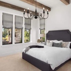 Modern Farmhouse Dining Room Chandelier 6-Light Mattle Black Large Island Candlestick Chandelier Pendant by YANSUN -YANSUN Shop black yansun chandeliers h dz020 1f 1000