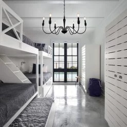 Modern Farmhouse Dining Room Chandelier 6-Light Mattle Black Large Island Candlestick Chandelier Pendant by YANSUN 14 Modern Farmhouse Dining Room Chandelier 6-Light Mattle Black Large Island Candlestick Chandelier Pendant by YANSUN -YANSUN Shop black yansun chandeliers h dz021 44 1000