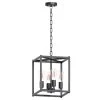4-Light Matte Black Adjustable Iron Rustic LED Caged Chandelier Pendant Light by YANSUN -YANSUN Shop black yansun chandeliers h dz033 64 1000