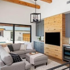 4-Light Matte Black Adjustable Iron Rustic LED Caged Chandelier Pendant Light by YANSUN -YANSUN Shop black yansun chandeliers h dz033 76 1000