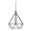8.66 in. 1-Light Black Island Wrought Iron Mesh Geometric Cage Pendant Light by YANSUN -YANSUN Shop black yansun chandeliers h dz044n1 64 1000