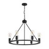27.95 in. 6-Light Black Modern Wagon Wheel Chandelier by YANSUN -YANSUN Shop black yansun chandeliers h dz046 64 1000