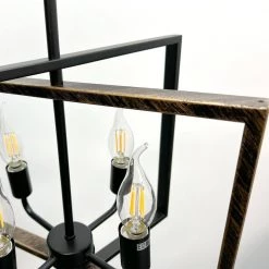 16.34 in. 4-Light Black Modern Farmhouse Geometric Caged Metal Chandelier by YANSUN -YANSUN Shop black yansun chandeliers h dz049n1 fa 1000