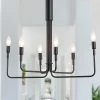 25 in. 6-Light Matte Black Modern Minimalist Hanging Candlestick Chandelier by YANSUN 2 25 in. 6-Light Matte Black Modern Minimalist Hanging Candlestick Chandelier by YANSUN -YANSUN Shop black yansun chandeliers h dz054n1 64 1000