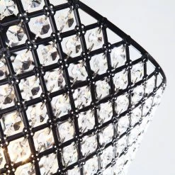 16.93 in. 4-Light Black Contemporary Drum Chandelier with Clear K9 Round Crystal Shade by YANSUN -YANSUN Shop black yansun chandeliers h dz056bn1 44 1000