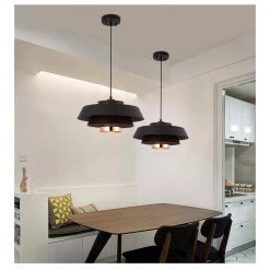15.7 in. 1-Light Black Island Pendant with Metal Shape by YANSUN -YANSUN Shop black yansun chandeliers h dz075n1 44 1000