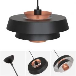 15.7 in. 1-Light Black Island Pendant with Metal Shape by YANSUN -YANSUN Shop black yansun chandeliers h dz075n1 4f 1000