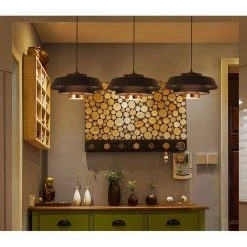 15.7 in. 1-Light Black Island Pendant with Metal Shape by YANSUN -YANSUN Shop black yansun chandeliers h dz075n2 1f 1000