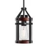 13.39 in.1-Light Black Farmhouse Island Pendant Hanging Light with Wood Grain and Glass Shade by YANSUN -YANSUN Shop black yansun chandeliers h dz077 64 1000