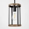1-Light Matte Black Accents Lantern Cage Kitchen Island Pendant Light with Cylinder Metal Shade by YANSUN 1 1-Light Matte Black Accents Lantern Cage Kitchen Island Pendant Light with Cylinder Metal Shade by YANSUN -YANSUN Shop black yansun chandeliers h dz100n1 64 1000