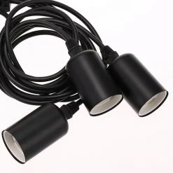 3-Light Black Plug-In Hanging Pendant with On/Off Switch by YANSUN -YANSUN Shop black yansun chandeliers h dz101n1 76 1000