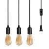 3-Light Black Plug-In Hanging Pendant with On/Off Switch by YANSUN -YANSUN Shop black yansun chandeliers h dz101n2 64 1000