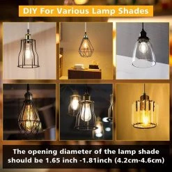 1-Light Black Vintage Hardwire Mini Pendant with Gold Socket (3-Pack) by YANSUN -YANSUN Shop black yansun chandeliers h dz102 3 76 1000