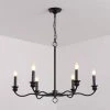 6-Light Black Modern Farmhouse Classic Candlestick Chandelier Island Pendant Light by YANSUN -YANSUN Shop black yansun chandeliers h dz107 64 1000