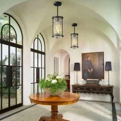 1-Light Black Unique Modern Metal Pendant with K9 Crystal Shade by YANSUN -YANSUN Shop black yansun chandeliers h dz115 fa 1000