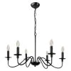 28 in. 6-Light Black Farmhouse Chandelier by YANSUN