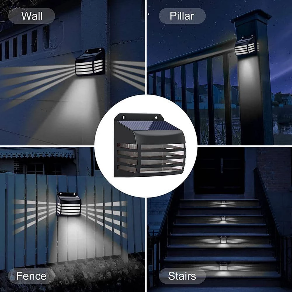 Solar Black Cool White LED Fence Deck Rail Light Pathway IP65 Weatherproof (8-Pack) by YANSUN 7 Solar Black Cool White LED Fence Deck Rail Light Pathway IP65 Weatherproof (8-Pack) by YANSUN - Image 5