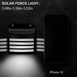 Solar Black Cool White LED Fence Deck Rail Light Pathway IP65 Weatherproof (8-Pack) by YANSUN 13 Solar Black Cool White LED Fence Deck Rail Light Pathway IP65 Weatherproof (8-Pack) by YANSUN -YANSUN Shop black yansun deck rail lights fx zh9000503 44 1000