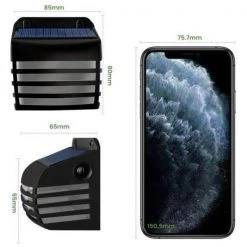 Solar Black Cool White LED Fence Deck Rail Light Pathway IP65 Weatherproof (8-Pack) by YANSUN 10 Solar Black Cool White LED Fence Deck Rail Light Pathway IP65 Weatherproof (8-Pack) by YANSUN -YANSUN Shop black yansun deck rail lights fx zh9000503 c3 1000