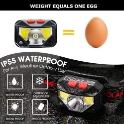 2.44in. Black 8 Modes 450 Lumens Waterproof Outdoor Integrated LED USB Headlamp Flashlight Area Light (4-Pack) by YANSUN -YANSUN Shop black yansun flood lights brtd003usb 4n1 1f 1000
