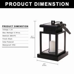 Solar Powered Hanging Lantern Outdoor Candle Effect Area Integrated LED in Warm White (2-Pack) by YANSUN -YANSUN Shop black yansun flood lights h so04801 4 n1 c3 1000