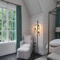 68 in. 3-Light Black LED Tree Floor Lamp with Cage Metal Shades by YANSUN -YANSUN Shop black yansun floor lamps h fl001 fa 1000