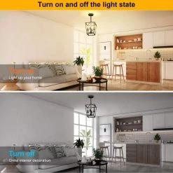 9 in. 4-Light Farmhouse Industrial Wind Semi-Recessed Semi-Flush Mount by YANSUN -YANSUN Shop black yansun flush mount lights fx mj0038301 4f 1000