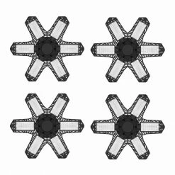 11.88 in. 100-Watt 6-Leaf Integrated LED Folding Cluster Garage Light Flush Mount (4-Pack) by YANSUN