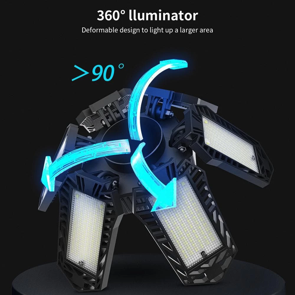 11.88 in. 100-Watt 6-Leaf Integrated LED Folding Cluster Garage Light Flush Mount (6-Pack) by YANSUN 8 11.88 in. 100-Watt 6-Leaf Integrated LED Folding Cluster Garage Light Flush Mount (6-Pack) by YANSUN - Image 6