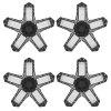 8 in. 80-Watt 5-Leaf Integrated LED Folding Cluster Garage Light Flush Mount (4-Pack) by YANSUN -YANSUN Shop black yansun flush mount lights fx zb0001303 64 1000