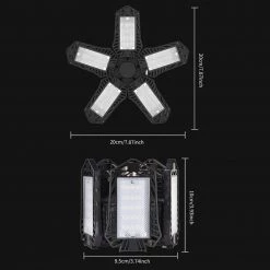 8 in. 80-Watt 5-Leaf Integrated LED Folding Cluster Garage Light Flush Mount (4-Pack) by YANSUN -YANSUN Shop black yansun flush mount lights fx zb0001303 c3 1000