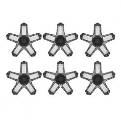 11.88 in. 80-Watt 5-Leaf Integrated LED Folding Cluster Garage Light Flush Mount (6-Pack) by YANSUN