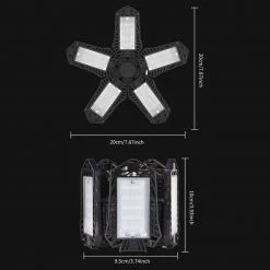 11.88 in. 80-Watt 5-Leaf Integrated LED Folding Cluster Garage Light Flush Mount (8-Pack) by YANSUN -YANSUN Shop black yansun flush mount lights fx zb0001305 c3 1000
