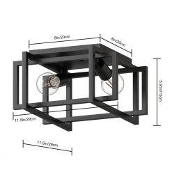 11.5 in. 2-Light Distressed Black Flush Mount by YANSUN -YANSUN Shop black yansun flush mount lights h cl005 c3 1000