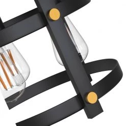 11.8 in. 3-Light Matte Black Flush Mount with Drum Shape by YANSUN -YANSUN Shop black yansun flush mount lights h cl015n2 1f 1000