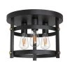 11.8 in. 3-Light Matte Black Flush Mount with Drum Shape by YANSUN -YANSUN Shop black yansun flush mount lights h cl015n2 64 1000