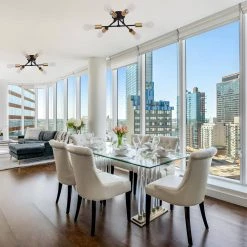 16.54 in. 6-Light Black Unique Modern Sputnik Semi-Flush Mount with Aged Brass Socket Cups by YANSUN -YANSUN Shop black yansun flush mount lights h cl018bn1 fa 1000