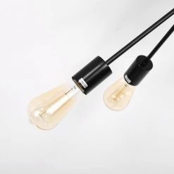 26 in. 8-Light Black Sputnik Chandelier Metal LED Flush Mount by YANSUN -YANSUN Shop black yansun flush mount lights h cl020bn1 1f 1000