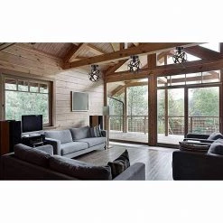 7.87 in. 1-Light Black Caged Globe Semi-Flush Mount, Industrial Style by YANSUN -YANSUN Shop black yansun flush mount lights h cl028 44 1000