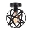 7.87 in. 1-Light Black Caged Globe Semi-Flush Mount, Industrial Style by YANSUN 1 7.87 in. 1-Light Black Caged Globe Semi-Flush Mount, Industrial Style by YANSUN -YANSUN Shop black yansun flush mount lights h cl028 64 1000