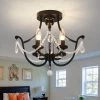 15.75 in. 4-Light Black Modern Crystal Semi Flush Mount by YANSUN 2 15.75 in. 4-Light Black Modern Crystal Semi Flush Mount by YANSUN -YANSUN Shop black yansun flush mount lights h cl031 64 1000