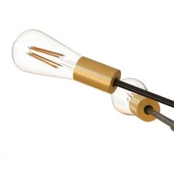 25 in.6-Light Black Mid-Century Sputnik Pendant Light, Slmple Semi-Flush Mount with Brass Socket Cups by YANSUN 17 25 in.6-Light Black Mid-Century Sputnik Pendant Light, Slmple Semi-Flush Mount with Brass Socket Cups by YANSUN -YANSUN Shop black yansun flush mount lights h dz028n1 76 1000