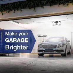 80-Watt Black Deformable LED Adjustable Garage Light Semi-Flush Mount Lighting, 4-Leaf 6000K Daylight White (4-Pack) by YANSUN -YANSUN Shop black yansun flush mount lights h xp07001e26 2 fa 1000