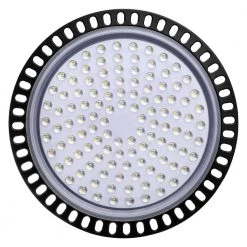 16.92 in. 500-Watt Equivalent Integrated LED UFO Black High Bay Light, 6500K by YANSUN