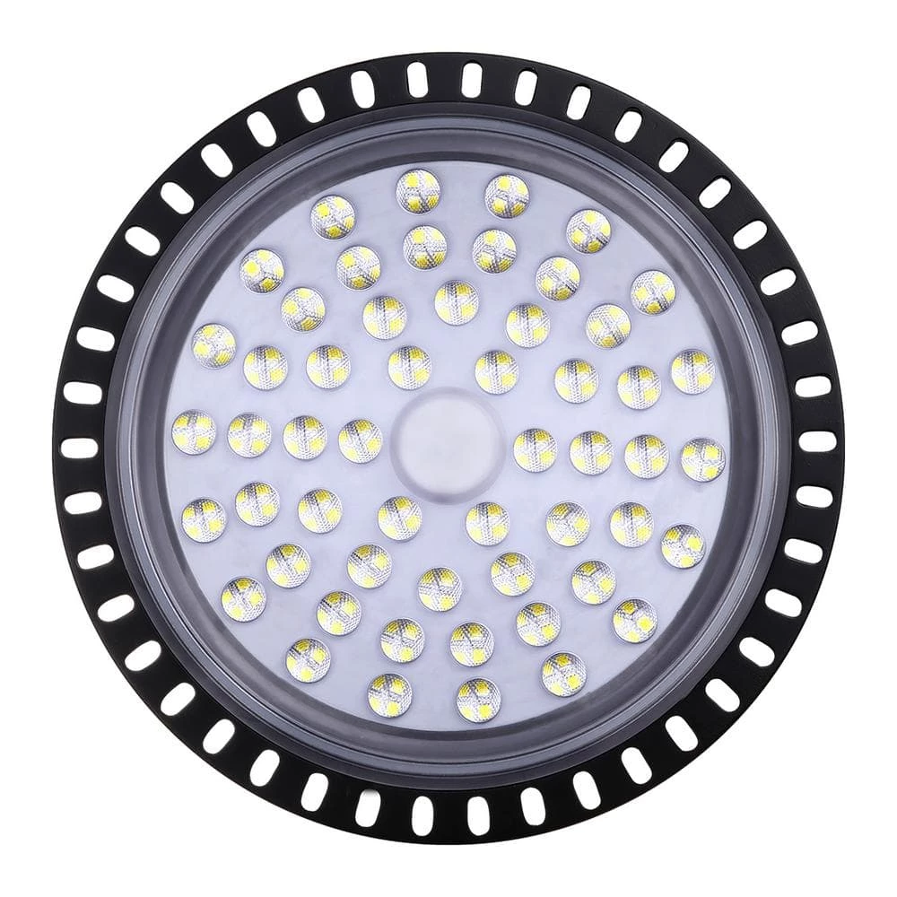 11.8 in. 200-Watt Black Equivalent Integrated LED Cool White UFO High Bay Light, 6500K by YANSUN 3 11.8 in. 200-Watt Black Equivalent Integrated LED Cool White UFO High Bay Light, 6500K by YANSUN